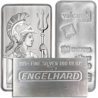 100 oz Silver Bar - (Varied Condition, Any Mint)