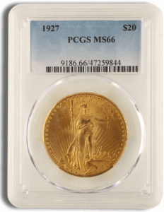 $20 Gold Saint-Gaudens Double Eagle - PCGS MS66
