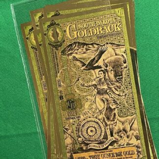 South Dakota 1 Goldback 1/1000th Troy Ounce 24k Gold Currency 2024